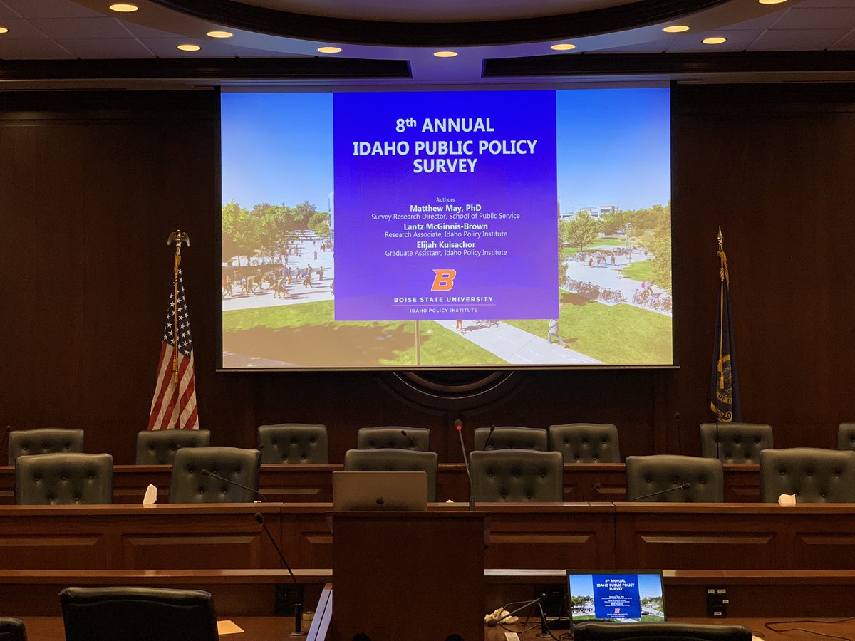 All set for this morning’s rollout of  <a href="/BoiseStateSPS/">Boise State School of Public Service</a> &amp; <a href="/idaho_policy/">Idaho Policy Institute</a>’s 8th Annual Idaho Public Policy Survey in the Lincoln Auditorium. 10:30am!
#idleg #idpol
