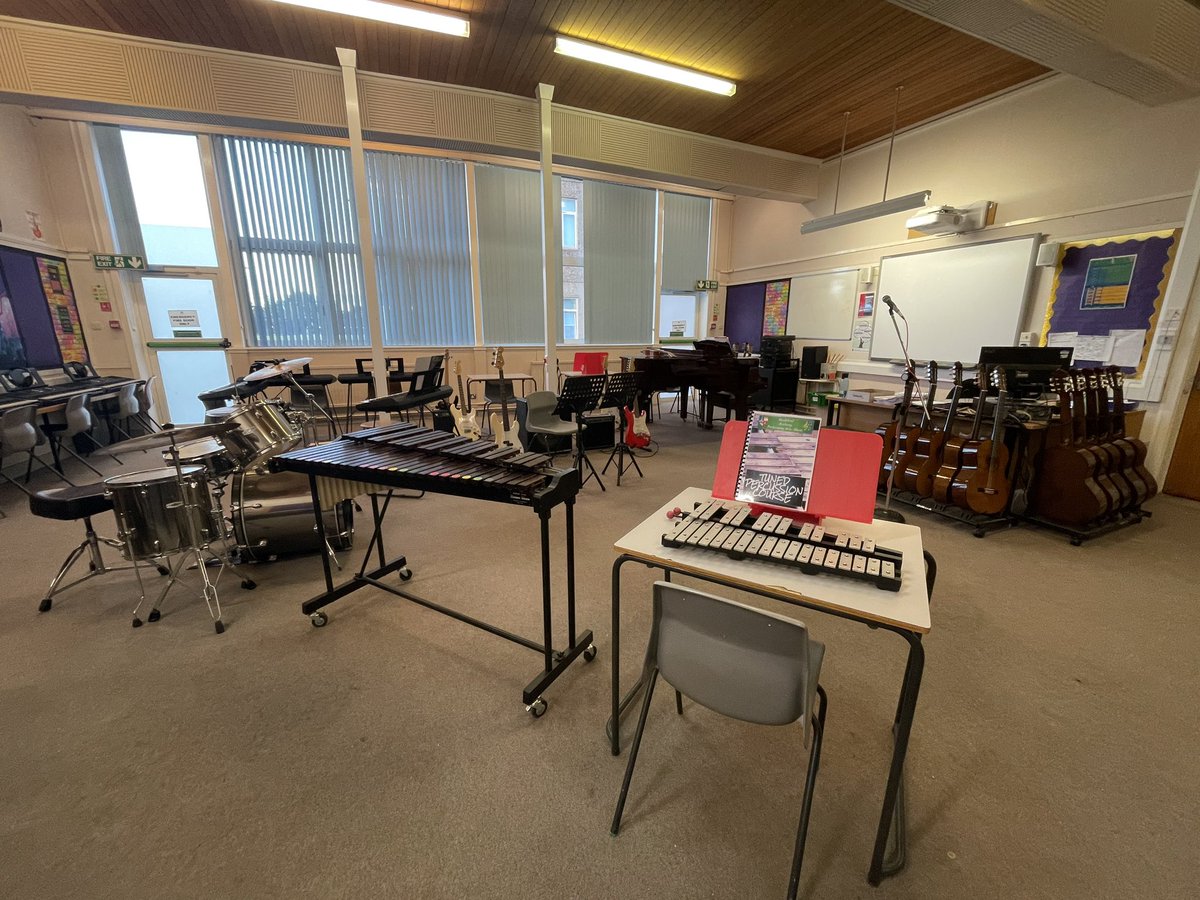 HazleheadMuDra's tweet photo. All set up for our N5-Adv Higher Music Performing Prelims next week. With over 60 candidates it’s going to be a busy week 😬😊 We can’t wait to hear all their musical performances 🤩🎸🎹🎤
#prelims #performing #musicpracticals https://t.co/Z01mSVJzGZ