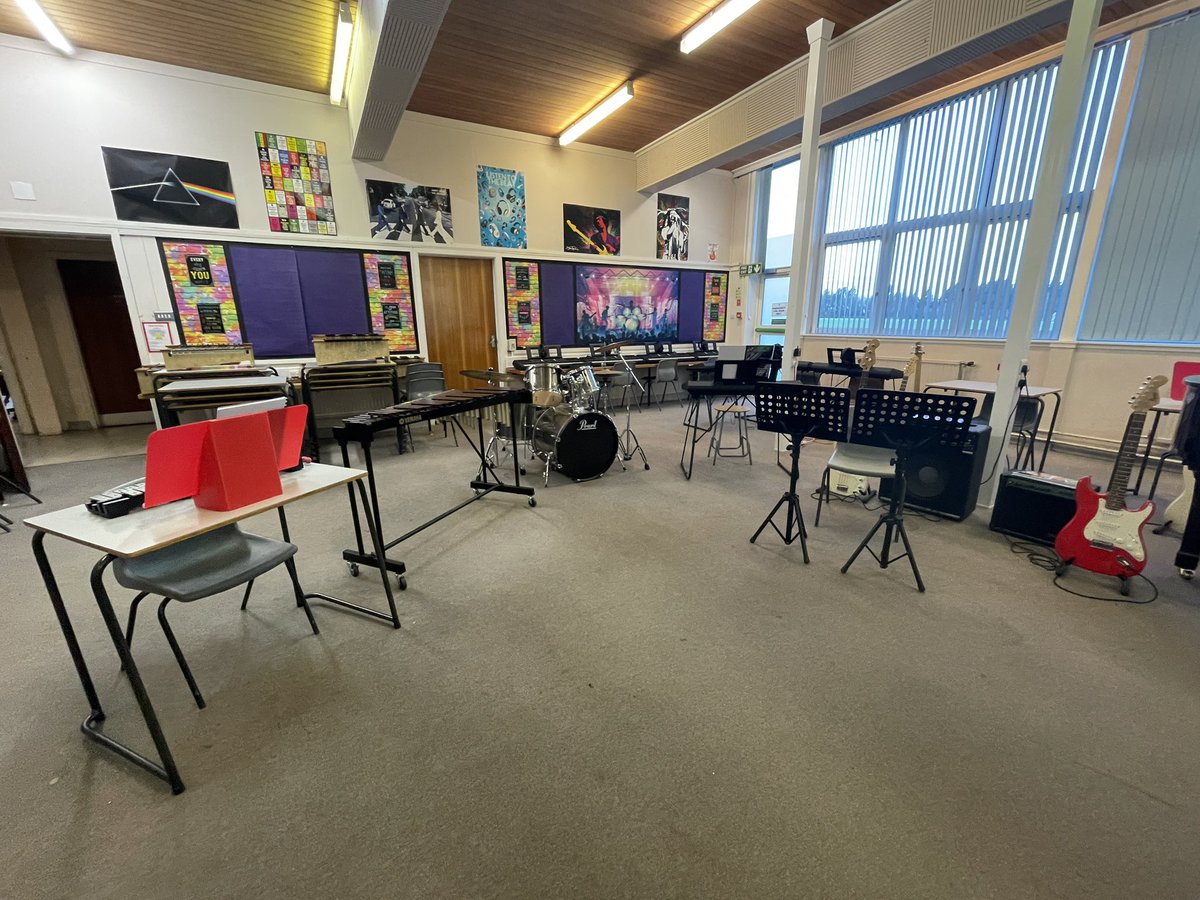 HazleheadMuDra's tweet photo. All set up for our N5-Adv Higher Music Performing Prelims next week. With over 60 candidates it’s going to be a busy week 😬😊 We can’t wait to hear all their musical performances 🤩🎸🎹🎤
#prelims #performing #musicpracticals https://t.co/Z01mSVJzGZ