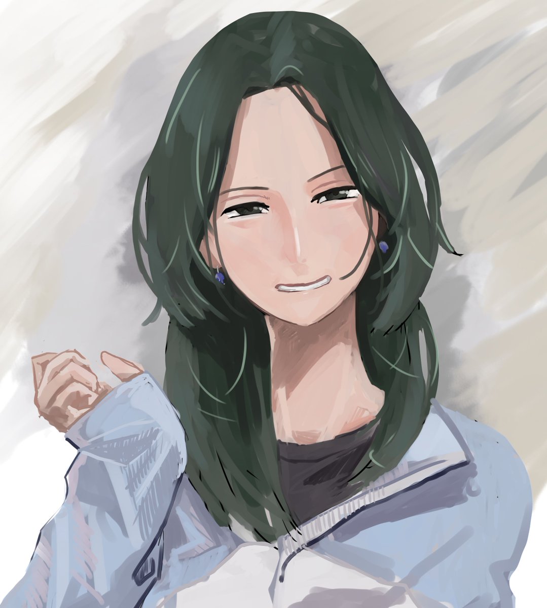 この間会ったざくちゃんの似顔絵【@yozakura_kurage】 