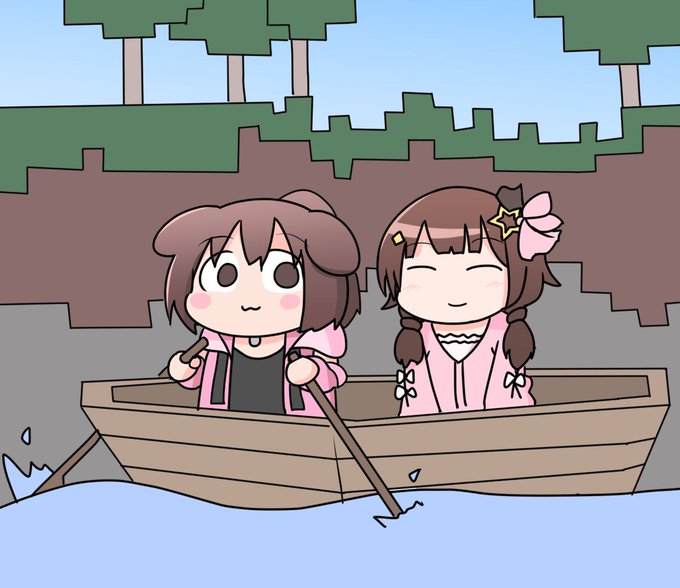 後ろにそらちゃんを乗せて走るドキドキころさん #soraArt #できたてころね 