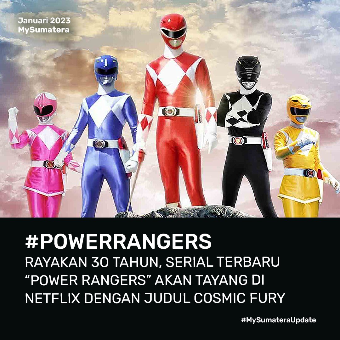 MySumatera's tweet photo. Sebelum Marvel ngetrend, ini superhero yang paling ditunggu-tunggu pas libur sekolah 🥹

Jagoan MinSum warna pink, kalian yang mana? 👀

#PowerRangers #Netflix #IndiHome https://t.co/ASjUjCWhiQ