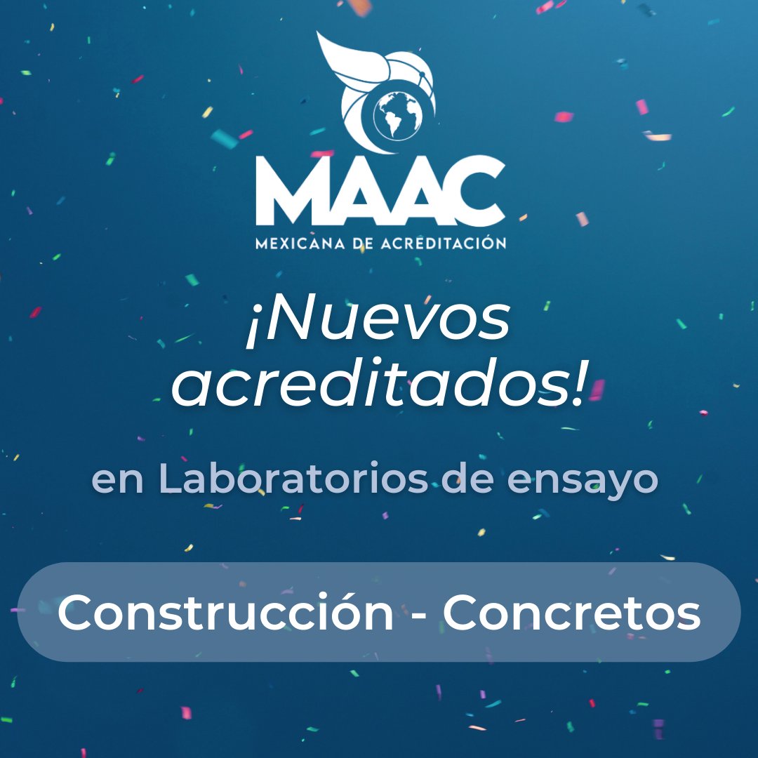 AcreditaProMX's tweet photo. Celebramos nuestro primer laboratorio de ensayo #Acreditado en 2023 en la rama de #Construcción en subrama #Concretos
H-VEGA Y ASOCIADOS, LABORATORIO DE VERIFICACIÓN, S.C.🥳
Si quieres ser el próximo acreditado, solicita tu cotización aquí: https://t.co/Q5INDV05P8
#MAAC https://t.co/9oaI1TkTjB