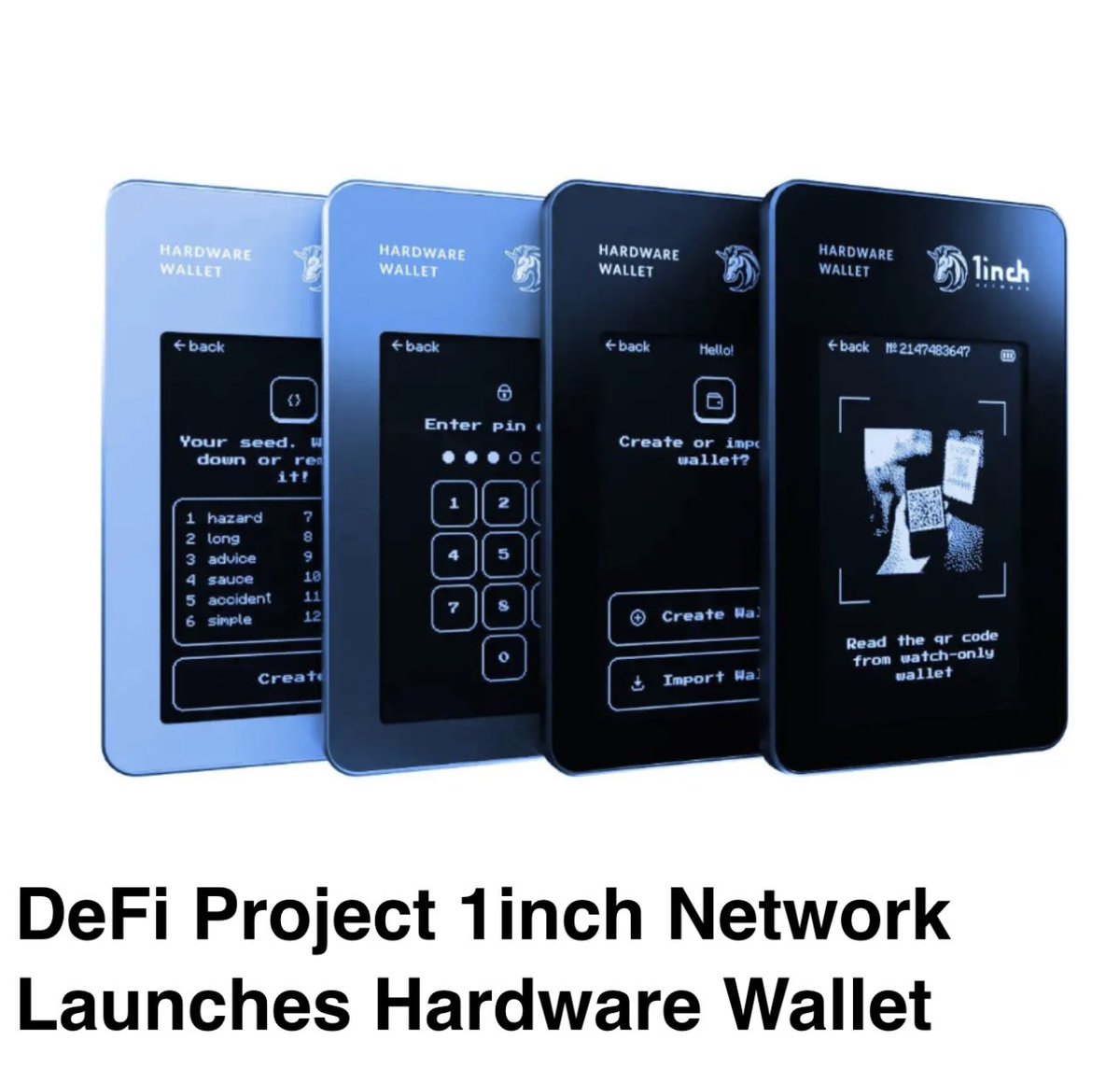 Thedipdoe's tweet photo. I knew it would be sooner than later , ledger and SafePal weren’t gonna be the only players in the game making wallets cmon now lol
📣introducing 1inch wallet !! What !!
#1inch #wallet #crypto #yourkeysyourwallet #coldwallet #addtocart https://t.co/ShKj4dKblA