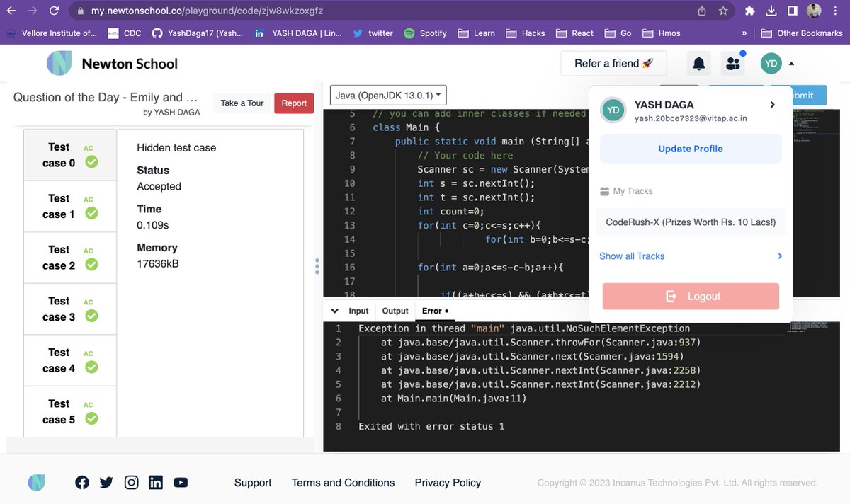 yash_17_'s tweet image. Today I have solved question_title using #language_used
#Day5 of #30daysofcode @everydaycoders
#community #coding #programming #competitiveprogramming #codingchallenge #dsa #bubbleupcommunity #codedu