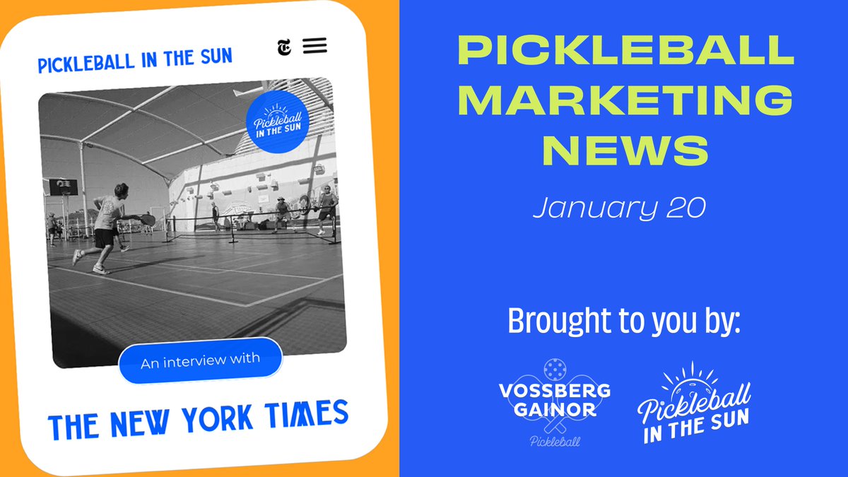 LauraGainor's tweet image. This week's #Pickleball Marketing News: @Pickleballinsun featured in @nytimes, @ActionNewsJax's @MikeFirstAlert &amp;amp; @RossFirstAlert play to support The Villages of Hope, Product spotlight on @SingleDoublePB, cruising on @RoyalCaribbean  &amp;amp; more! Read: linkedin.com/pulse/pickleba…