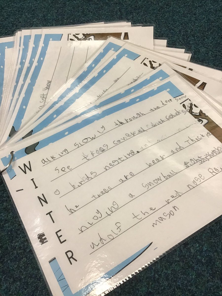 carruthers_mr's tweet photo. This week we have been learning about acrostic poems, performing and creating our own Winter poem. We are proud to have our class booklet to display all our poems in and this has a new home in our reading area. Well done!
@RedesdalePrim https://t.co/X8d8RTWhzM