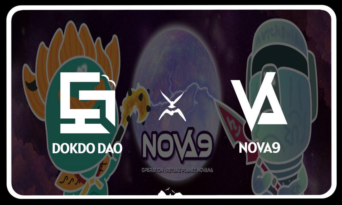 [DOKDO x NOVA9]

🎁NOVA9 NFT AD x 3

1️⃣ Follow
<a href="/DOKDODAO/">DOKDO DAO</a>
<a href="/SSsarisari/">함가재공 | Together</a>
<a href="/nova9NFT/">NOVA9</a> 

2️⃣ LK l RT l TAG 3 Friends

3️⃣ If you want to get more benefit
🎁 AD : alphabot.app/nova9-ad-x-2-o…
🤖 WL : alphabot.app/nova9-wl-x-50-…
💳 WL : superful.xyz/nova-9-wl-x-40

⏳~1/24 13:00 (KST) 

#NFT #Giveaway