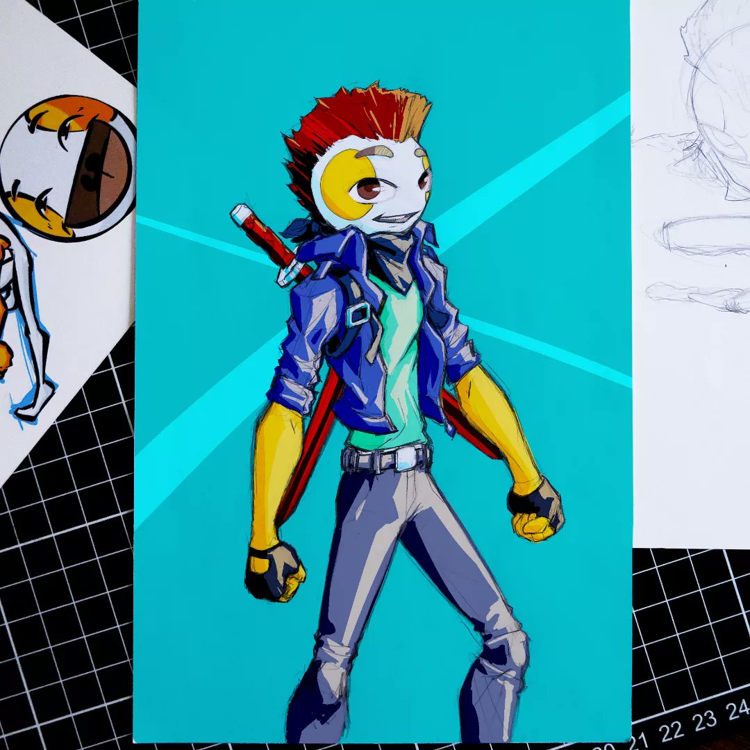 HYKINECO's tweet image. @SOXAvisual finished his #Sketch of his own #FlowyOC
#OC #Stickmen #stickfigure #Jumpo #hykine