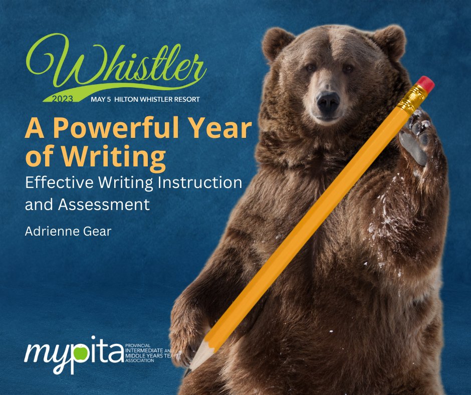 Register at spring.ourconference.ca Join BC teacher and author, Adrienne Gear, in Whistler for her workshop A Powerful Year of Writing: Effective Writing Instruction and Assessment #mypita <a href="/Reading/">Reading</a> Power Gear  <a href="/Inquiry/">Inquiry</a> Adventures <a href="/MrsKeyworth/">Nadine Keyworth</a> <a href="/jonfast44/">Jon Fast</a> #mypitaspringconference