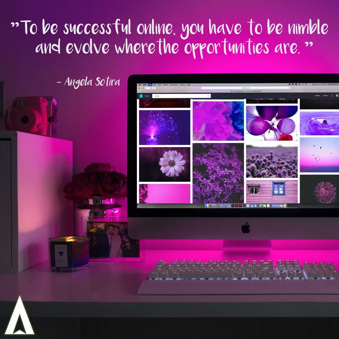 wizardzcapetown's tweet photo. 'To be successful online, you have to be nimble and evolve where the opportunities are.'
~~ Angela Sotira 

#weekendwisdom https://t.co/vspiVn4TeI