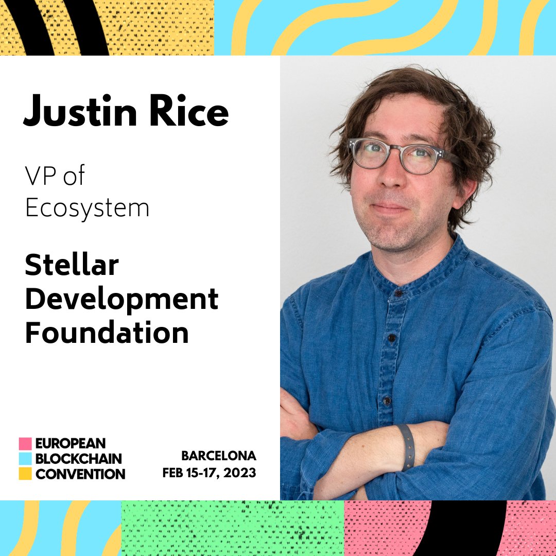 We are excited to announce that <a href="/jricetweets/">Justin Rice</a>, VP of ecosystem at <a href="/StellarOrg/">Stellar</a>, will moderate at the 2023 <a href="/EBlockchainCon/">European Blockchain Convention</a> 🙌

Justin represents developers building on the Stellar network and coordinates members of the ecosystem, focusing on its growth and development.

Welcome!🚀🌕