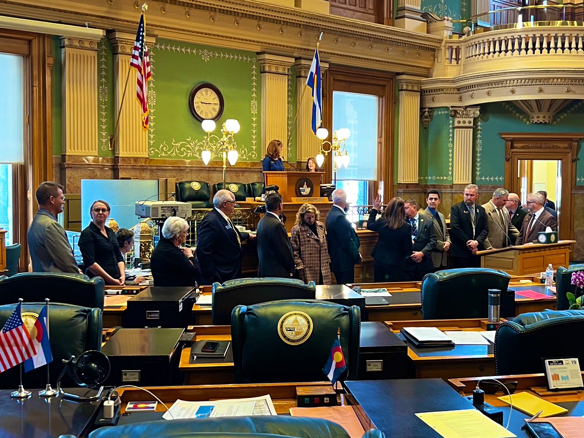 RogerHudsonCO's tweet photo. Proud of our @CoHouseGOP caucus this morning as they stood up for LIFE in the well of the People’s House on the 50th Anniversary of the #MarchOfLife.
Unfortunate, as our caucus spoke of the millions of lost unborn @CoHouseDem either walked-out or continued talking. #CoPolitics https://t.co/WzzNbdM8km