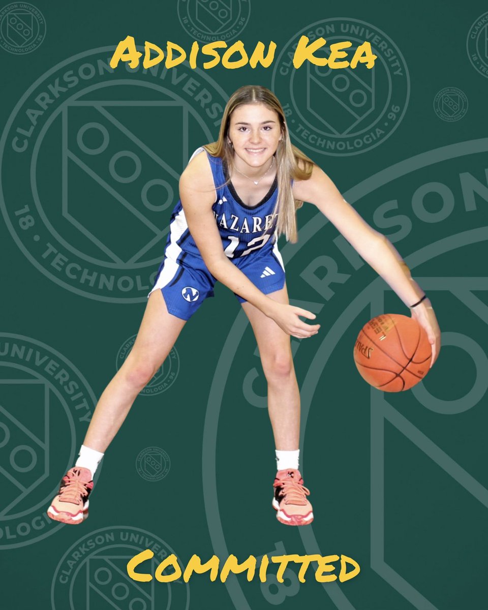 I’m excited to announce that I am continuing my academic and athletic career at Clarkson University! Thank you to everyone who has helped me get here! A huge thank you to Coach Moe and Coach Carly <a href="/Clarkson_WBB/">Clarkson Women’s Basketball</a> for giving me this opportunity!! <a href="/NazGBball/">LadyBlueEaglesBBall</a> <a href="/IntheZone_Sport/">In The Zone Basketball Club</a>