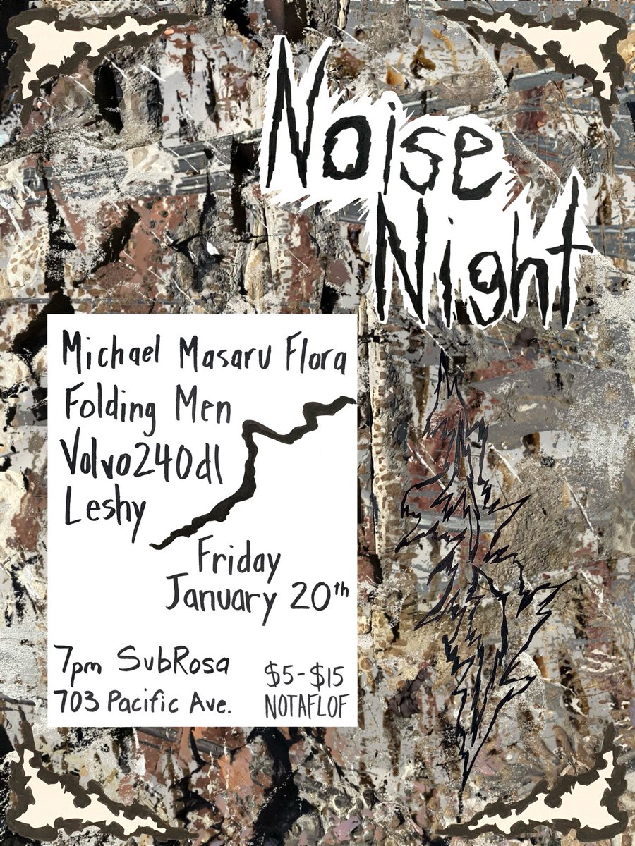 Hey Santa Cruz, 👋 I'll be performing a set of resynthesized stochastic noise with computer-controlled lighting tonight at my favorite community space.
