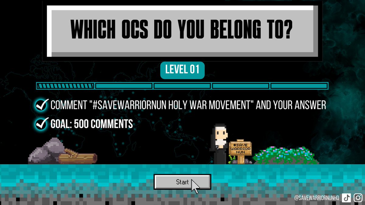 HOLY WAR CHALLENGE🎮🗡️

Mother Superion needs your help to get to the warriors waiting for her, to fight the Holy War. Help her, before it's too late.

For her to get there, we need to reach the goal of 500 comments using #SaveWarriorNun HOLY WAR MOVEMENT 🥷 we count on you.

⛪