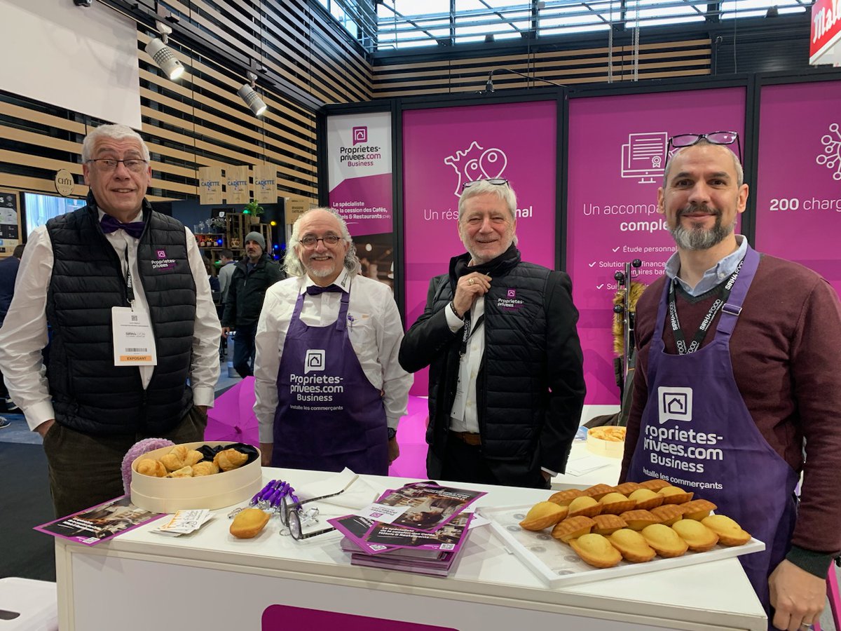 [Business]
Notre équipe de chargés d'affaires vous salue depuis le salon @SirhaFoodà Lyon. Notre Président Michel Le bras, est présent sur le stand 7A78. Vous êtes intéressé.e par l'immobilier et la gestion de fonds de commerce ?
Rejoignez-nous sur proprietes-privees.org.