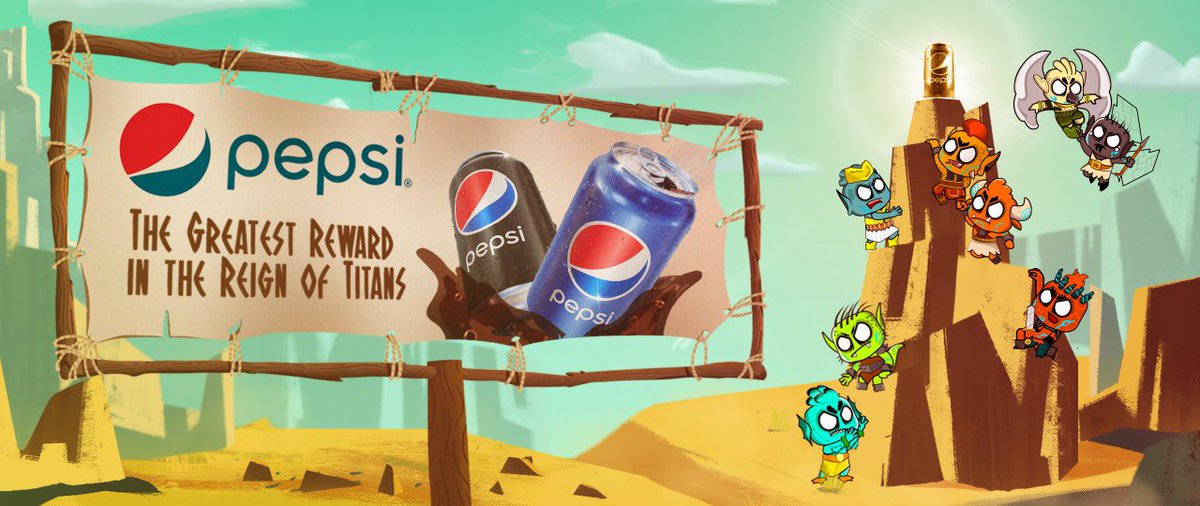 ReignOfTitansGG's tweet photo. We’re extremely excited to announce a partnership with Pepsi! 

@PepsiArgentina will be sponsoring one of our upcoming tournaments in Buenos Aires.

This alliance focuses on utilizing the familiarity of Pepsi’s brand to educate the masses about the benefits of blockchain gaming🧵 https://t.co/fGhnUjun3d