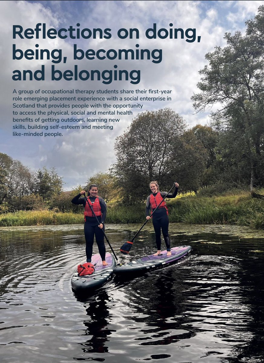 ashleigh_gray1's tweet photo. Great to see this article in this months @OTnews featuring occupational therapy students from @OTEdinNapier1 @PoppyMacleodOT 🌟 Well done to all involved and those that supported the project @ClaireAHPed @MacleanFiona @OTProfBeth131 https://t.co/KCfTPDjCS6