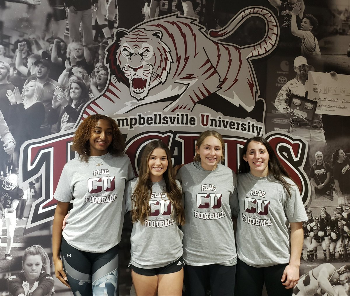 CVilleFlagFB's tweet photo. Congrats to these Flag Football Lady Tigers on their Academic Achievements for the 1st Semester.
Maddie Hurley - President's List 4.0
Angeline Beecher, Kaylee Campbell, & Emma Walker - Dean's List 3.5 +
#FirstinKY #WeAreCU #TigerUP https://t.co/VZh8c7yKCb