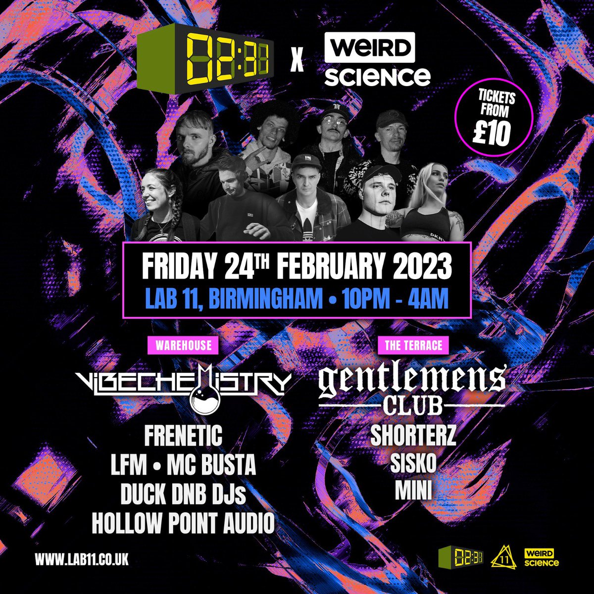 📣 NEW SHOW ANNOUNCEMENT 📣 🔊 @0231afterparty x Weird Science - Gentlemens Club & Vibe Chemistry 🗓 Fri 24th Feb 📍 @Lab11Warehouse 🎟 skiddle.com/e/36273752