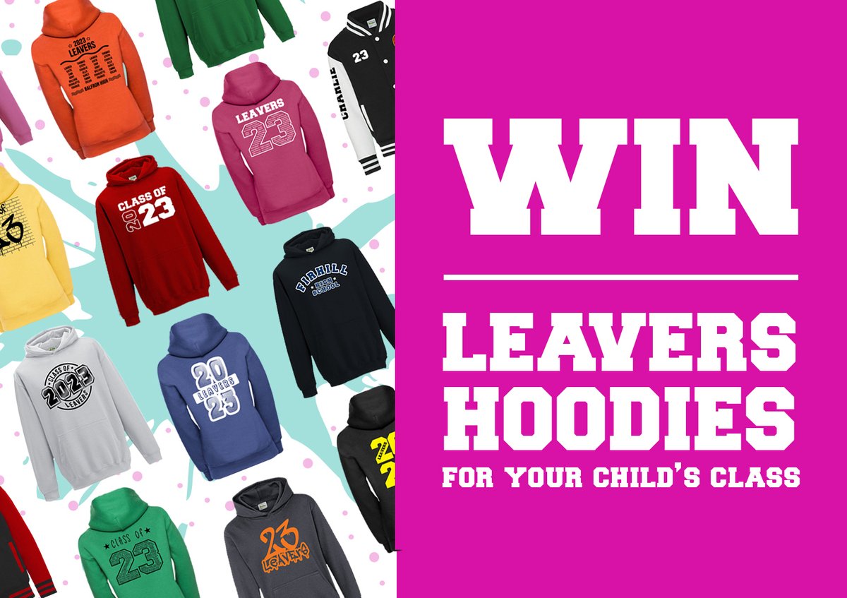#WIN | A FULL SET of leavers hoodies, complete with printed names 👏

For any size of class, from any school across the UK! Our competition is open to both parents &amp; schools to enter. ☺️

To enter -
👍  Follow us
⬇️  Reply w/ the name of your school
🔁 LIKE &amp; RT

Closes 10th Feb.