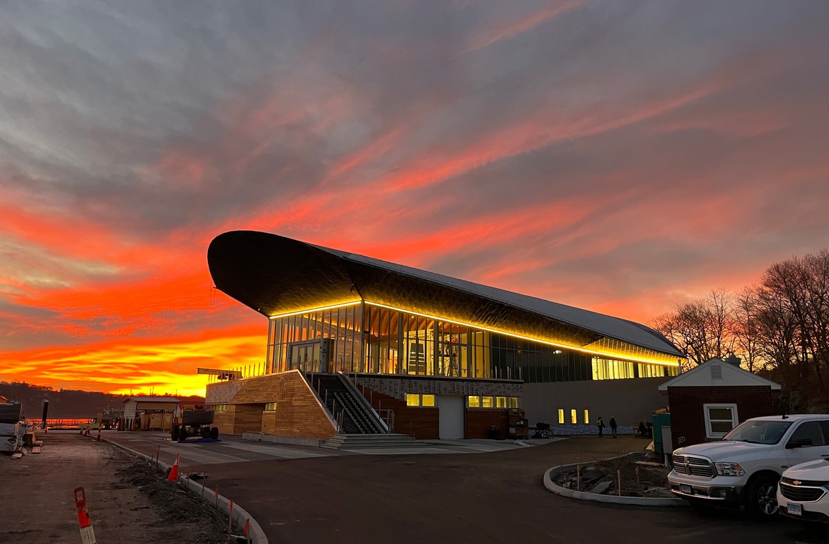 azconstruct's tweet photo. A/Z is closing in on the Maritime Center of Excellence (MCOE) project for the U.S. Coast Guard Academy! The team is diligently working on completing the roof and exterior siding. More photos of this iconic project will be coming soon!
#azcorp #uscga #mcoe https://t.co/a38t97vfKO