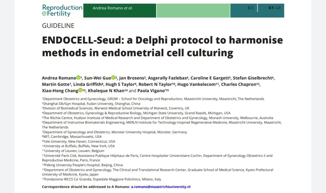 The @Official_SEUD ENDOCELL project aims to harmonize protocols and SOPs for cell cultures in endometrium and #endometriosis. Recognized experts will be invited to participate to the survey. seud.org/endocell-proje…