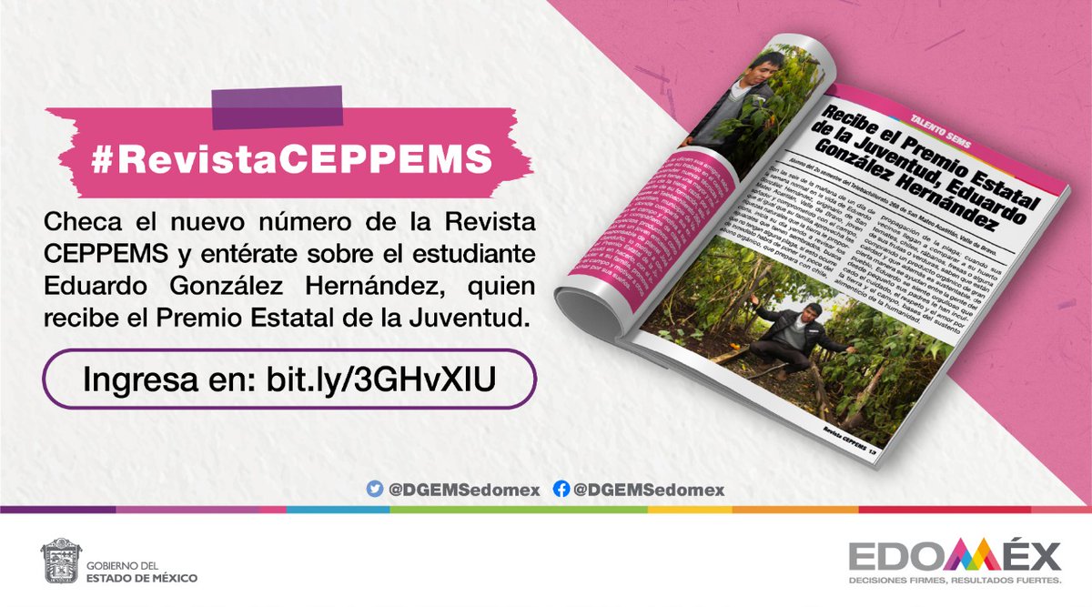 Cbt2Tol's tweet photo. Te invitamos a conocer la historia del ganador del Premio Estatal de la Juventud que dignamente representó a @Edomex_TBC. Todo esto y más en la #RevistaCEPPEMS. 
Visita: https://t.co/98WlRJth6D
#CEPPEMSedoméx https://t.co/2KpEaaCfNY