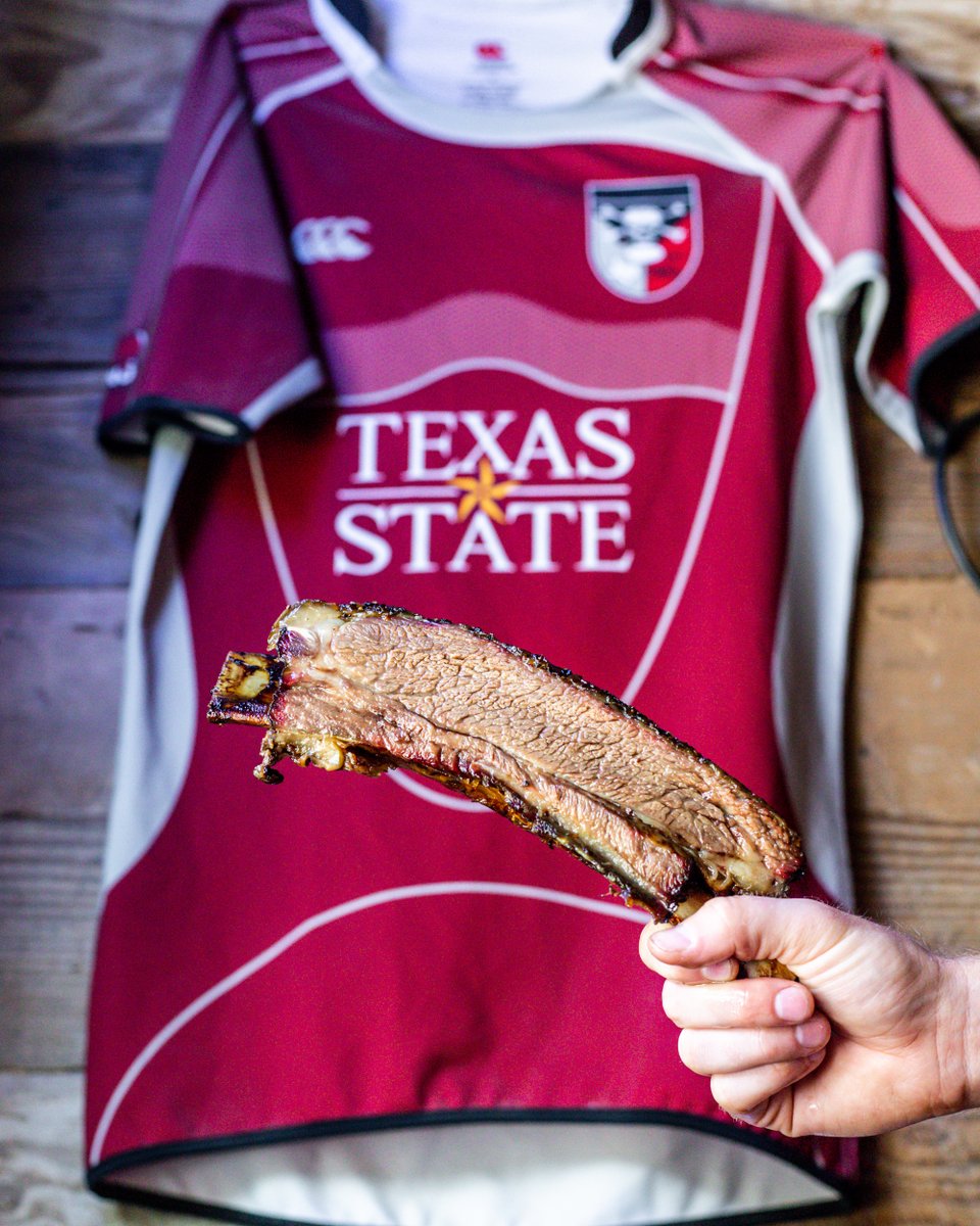 blacksbbqSM's tweet photo. Hey #Bobcats! 😼 Now that you've settled into the first week of the new semester, #EatEmUp this weekend with a Giant Beef Rib! 🙌 https://t.co/KgqB85MY5d