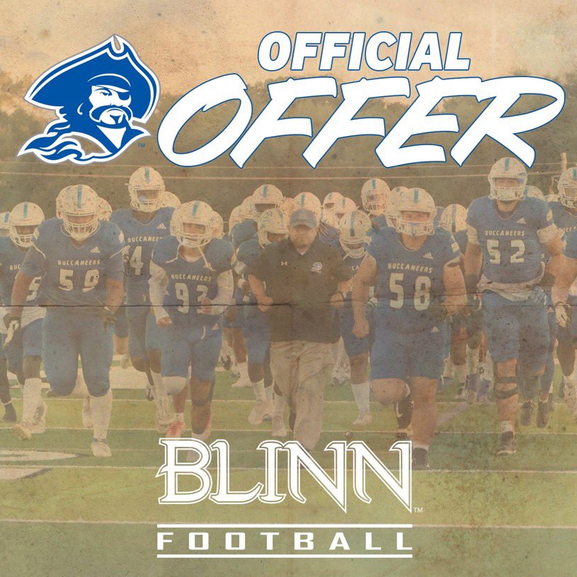 #AGTG After a great conversation with @DrewColemanSr30 I am blessed to receive an offer from Blinn College @BSublet @FHSRACCOONFB @_EliteProspects @CoachHarbert @coachcurtis42