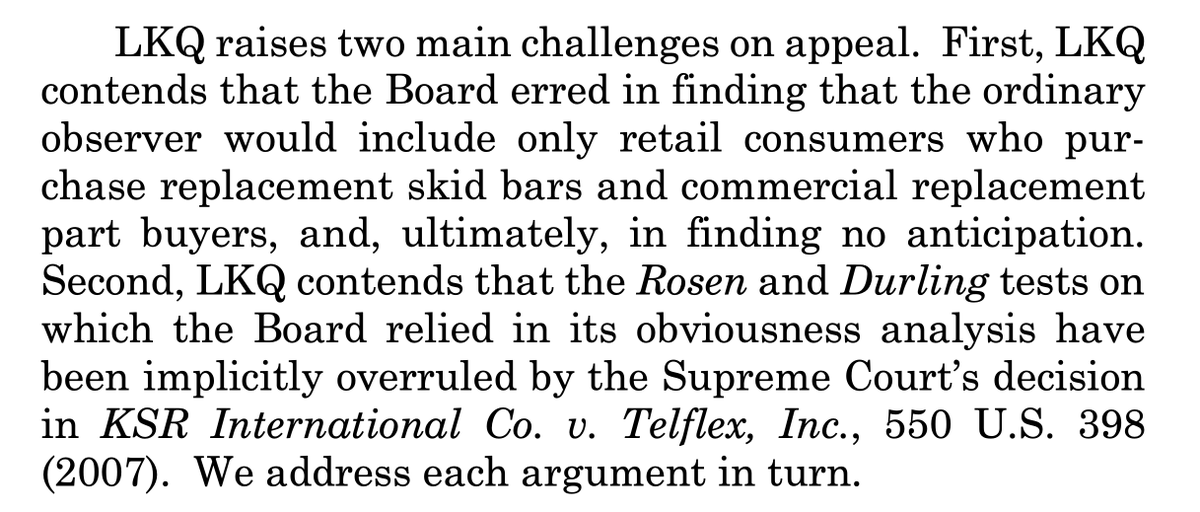 Federal Circuit affirms IPR finding design patent valid, declines to depart from obviousness precedent requiring  a "primary" reference with basically the same design characteristics before turning to secondary references.

cafc.uscourts.gov/opinions-order…