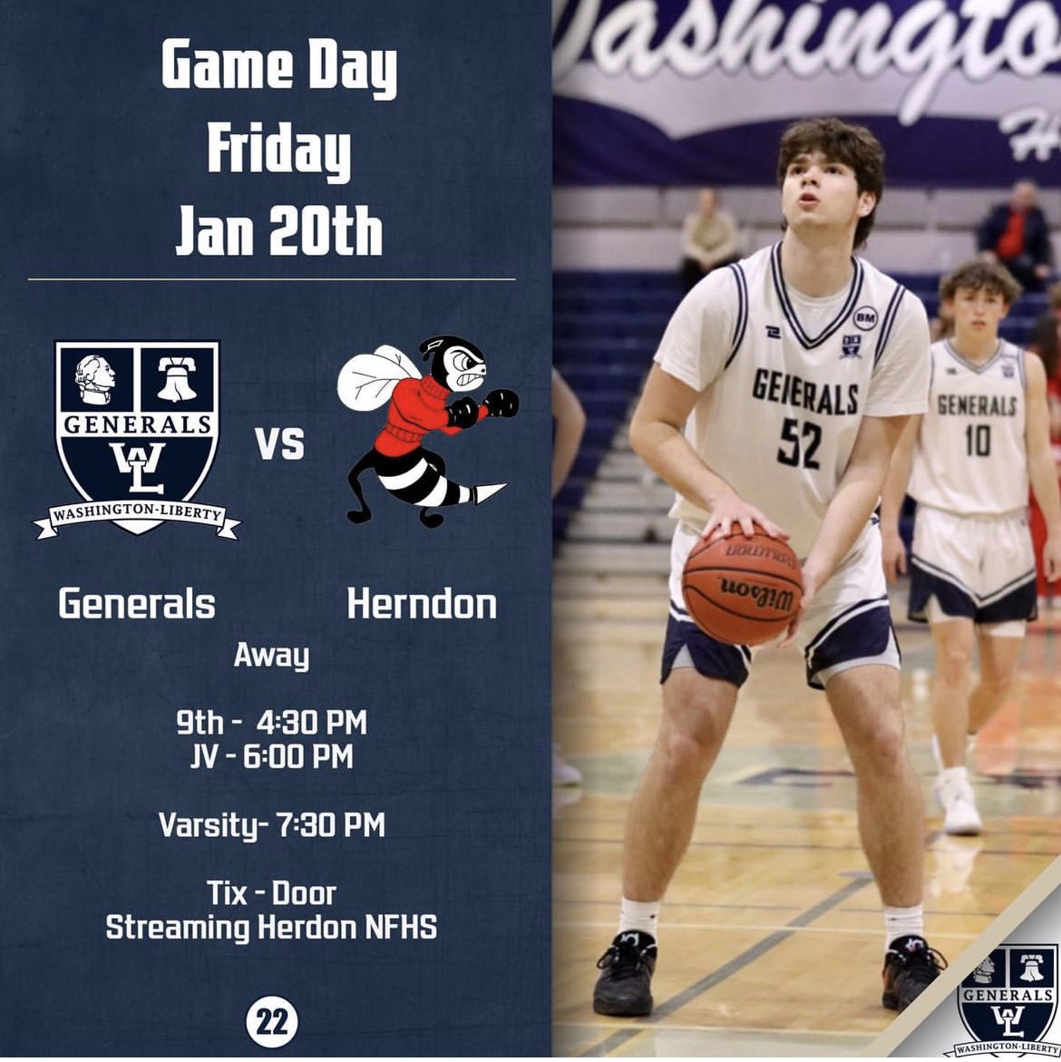 WLBoysBasketba1's tweet photo. On the road tonight against @HerndonBball #letsgogenerals https://t.co/0PQ5AFNjRW