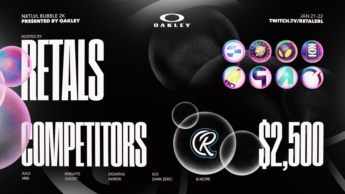 RETALS NXTLVL BUBBLE 2K
Presented by <a href="/oakley/">Oakley</a> 
See you guys this weekend 😀