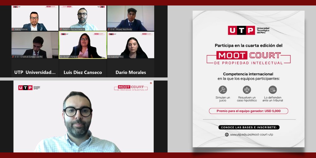 FischerAbogados's tweet photo. Federico Fischer Castells participó como jurado en el #MootCourt 2023 de #PropiedadIntelectual, una competencia de juicios simulados, organizada por la @UTP_PERU
#FischerAbogados #Arbitraje #Competencia #JuicioSimulado #UTP https://t.co/GQtfCo5Scs