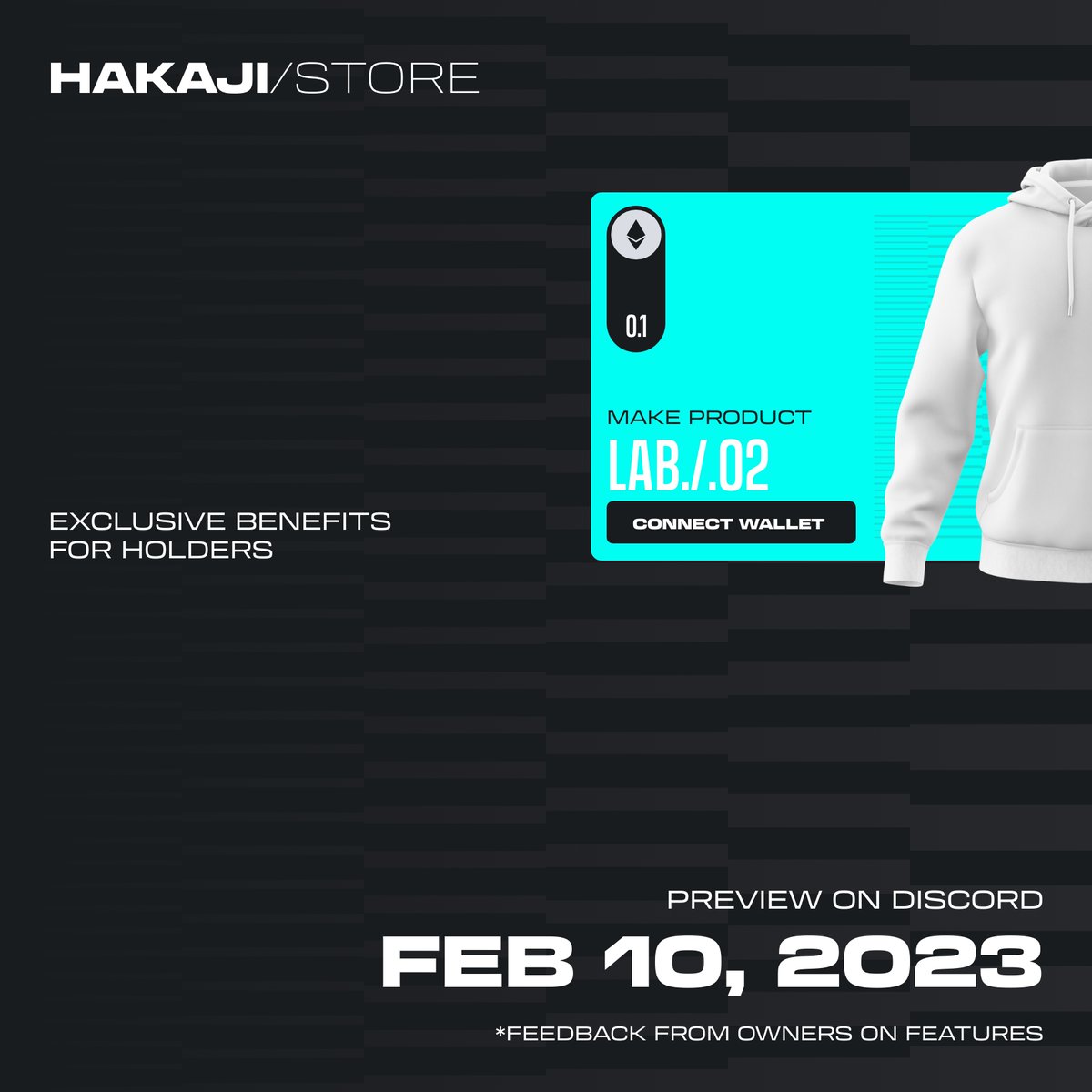 🔥 HAKAJI STORE 🔥

Preview on Discord - Feb 10, 2023

🚀 Benefit for Giraffe Slam Holders

Official mint page: mint.hakaji.io

✅ RT + Tag Friends