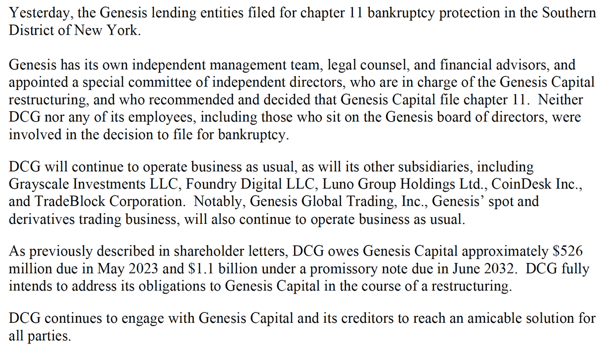DCGco's tweet photo. DCG Statement on Genesis Capital Chapter 11 Bankruptcy Filing: https://t.co/6SsWj4zo3R https://t.co/j9e8R3mMZv