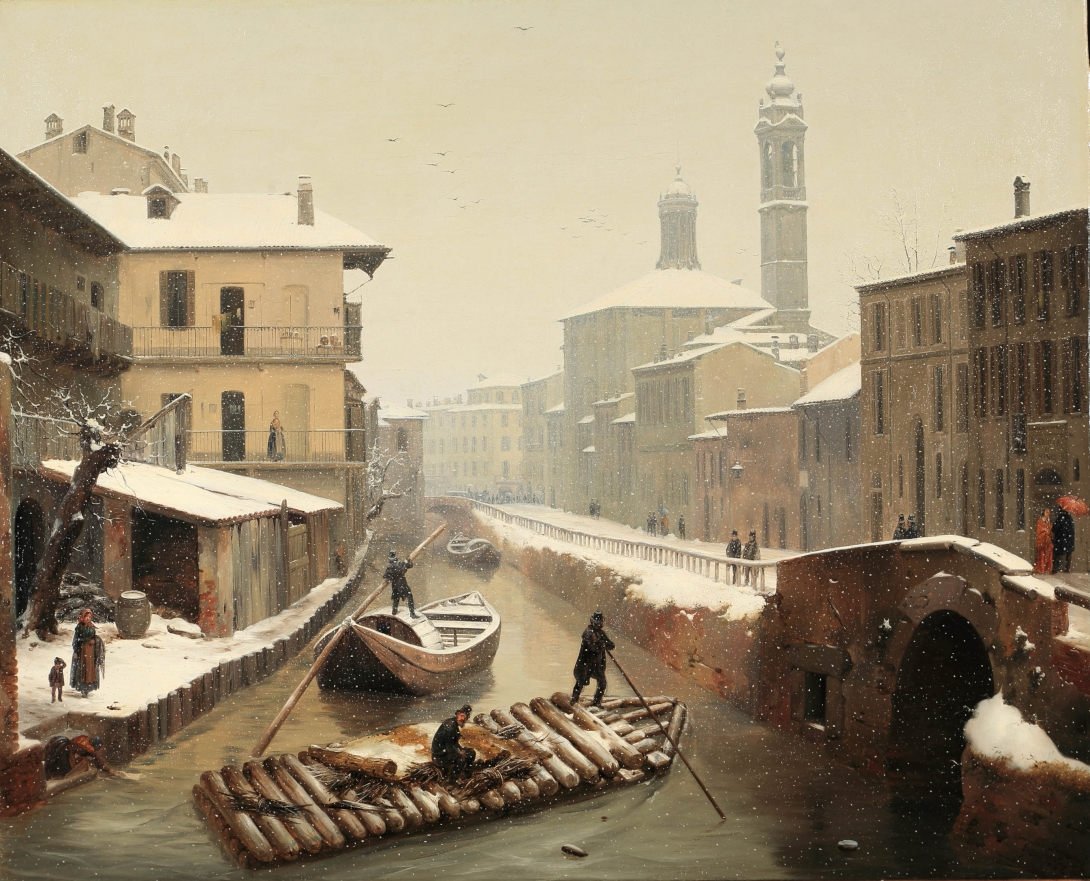 Verrà quest’anno la neve
che insieme a te
contemplai?
✒️Matsuo Bashō

#InHaiku 
#VentagliDiParole 

🎨Angelo Inganni
Nevicata ai Navigli 1852