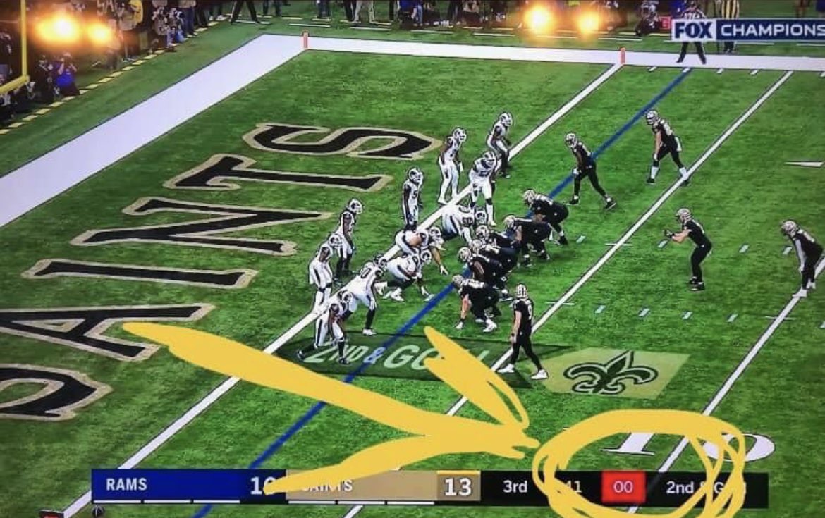 HoldenCantor's tweet photo. 4 years ago today there was a bunch of no calls that almost kept the Rams from going to the Super Bowl. 🥲 https://t.co/Lt4FaekkIP