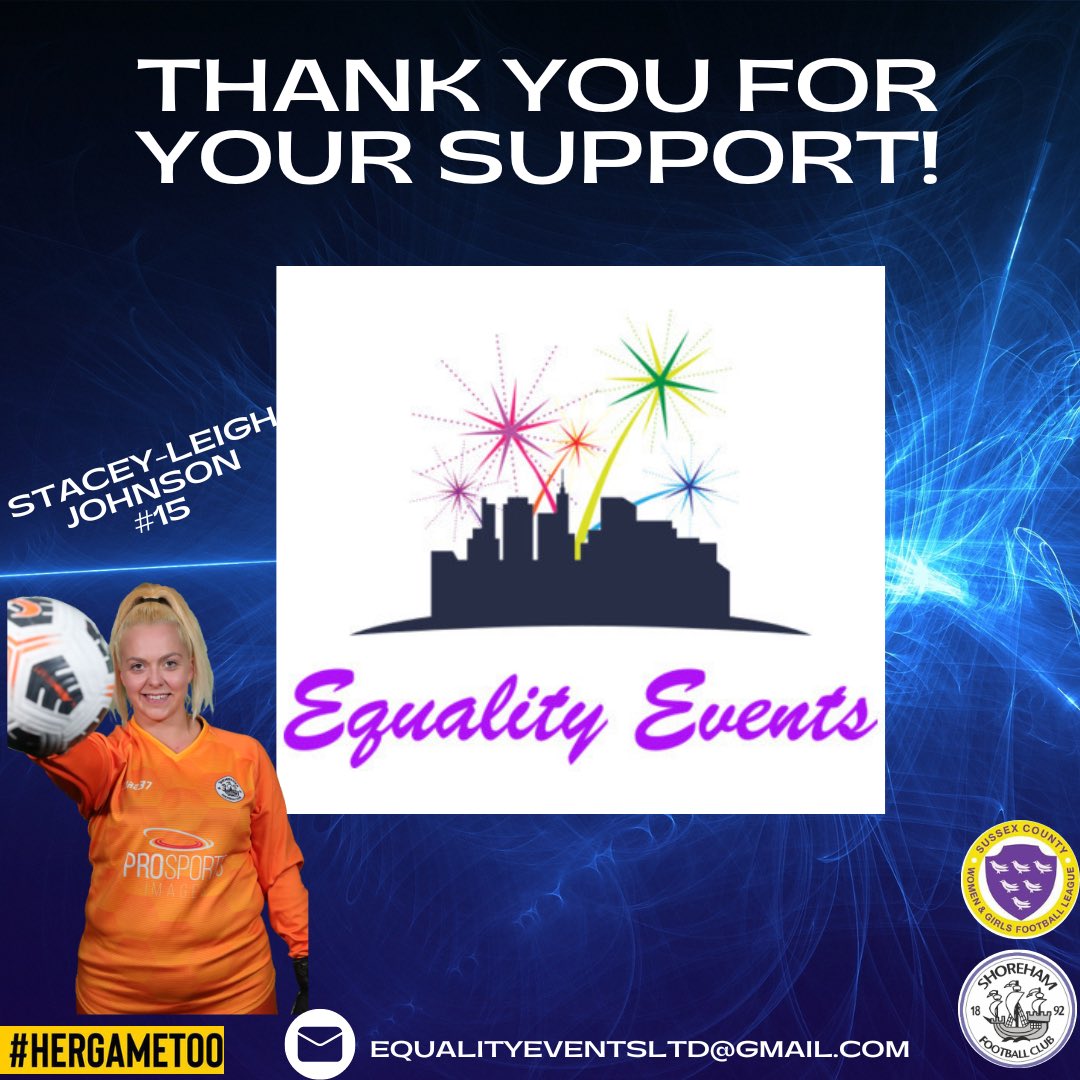 Player Sponsor 🤝

Big thank you to Equality Events LTD for sponsoring Stacey-Leigh Johnson for the 2022/23 season.

ℹ️ Over 25 years combined experience in the industry providing bar solutions for events of all sizes. From weddings, parties and concerts - they have you covered.
