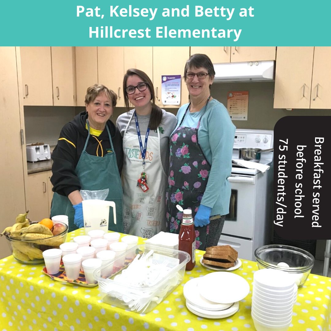 Hillcrest Elementary School serves breakfast to students 3 days a week AND prepares bins for 25 classrooms every day. Thank you to the school staff and volunteers for making this program thrive! #HamOnt #sproutinghealthyrelationshipwithfood <a href="/Hillcrest_HWDSB/">Hillcrest School</a>