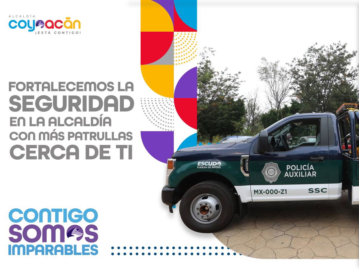 giogutierrezag's tweet photo. Darte atención oportuna y servicios de calidad es prioridad para nosotros, por eso reforzamos la seguridad en Coyoacán con más patrullas para cuidar a nuestras familias.

#ContigoSomosImparables https://t.co/fTKuXpDqfF