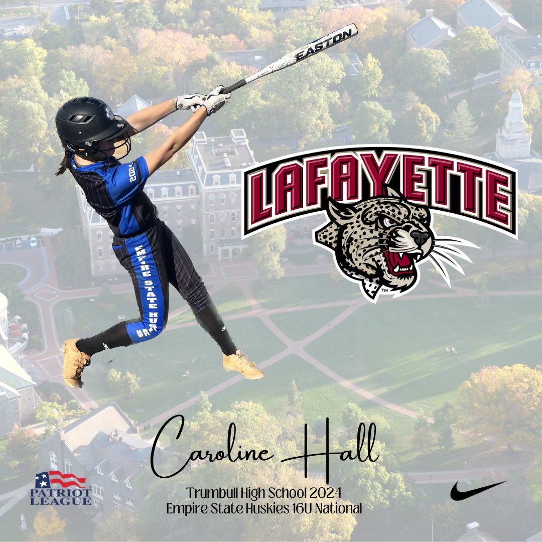 carolinehall_2's tweet photo. I am so excited to share that I have verbally committed to continue my academics and play D1 softball at Lafayette College. Huge thank you to all of my coaches, teammates and especially my family for supporting me.
Roll Pards!!!!! 🐆 @Lafayette_SB @_CoachDew @EStateHuskies https://t.co/m2OJFkamOj