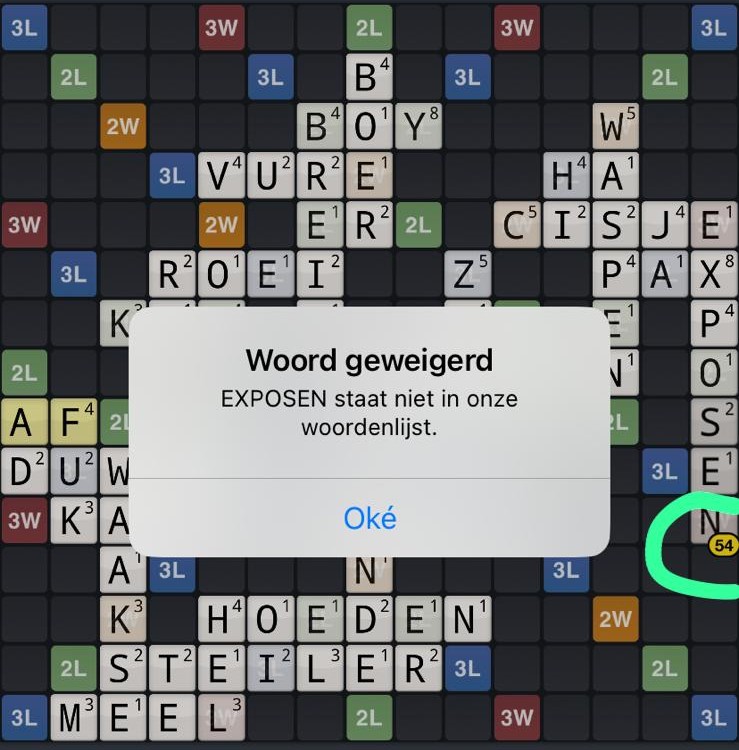 Mijn dochter speelt online Wordfeud met haar tante. Ze vindt dat het wel een update kan gebruiken. Hevig verontwaardigd dat al die punten haar ontnomen worden 😁 #sexting #exposen #mediawijsheid