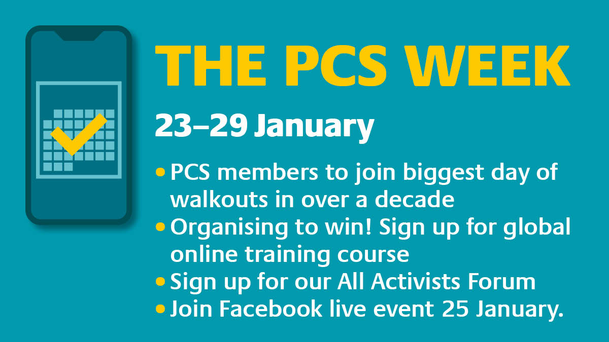 pcs_union's tweet photo. Supporting PCS strikers is key as our national action continues and we build to strike action across the civil service on 1 February, find out ways you can support our members. Sign up for our an all-activists' forum on 24 January. https://t.co/E8Sit4v6iy https://t.co/ocW0ddyBhm
