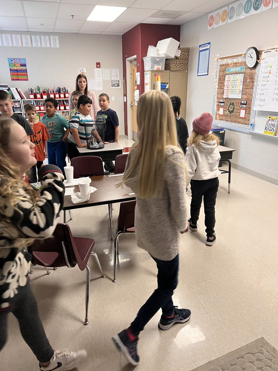 Our class has been studying the Winter Olympics over the last couple of weeks. Today they were able to participate in the opening ceremony, trasketball and math fact relays. They even warmed up with some hot chocolate afterword! I love having fun with these kids! 🐾 #GoBlackcats