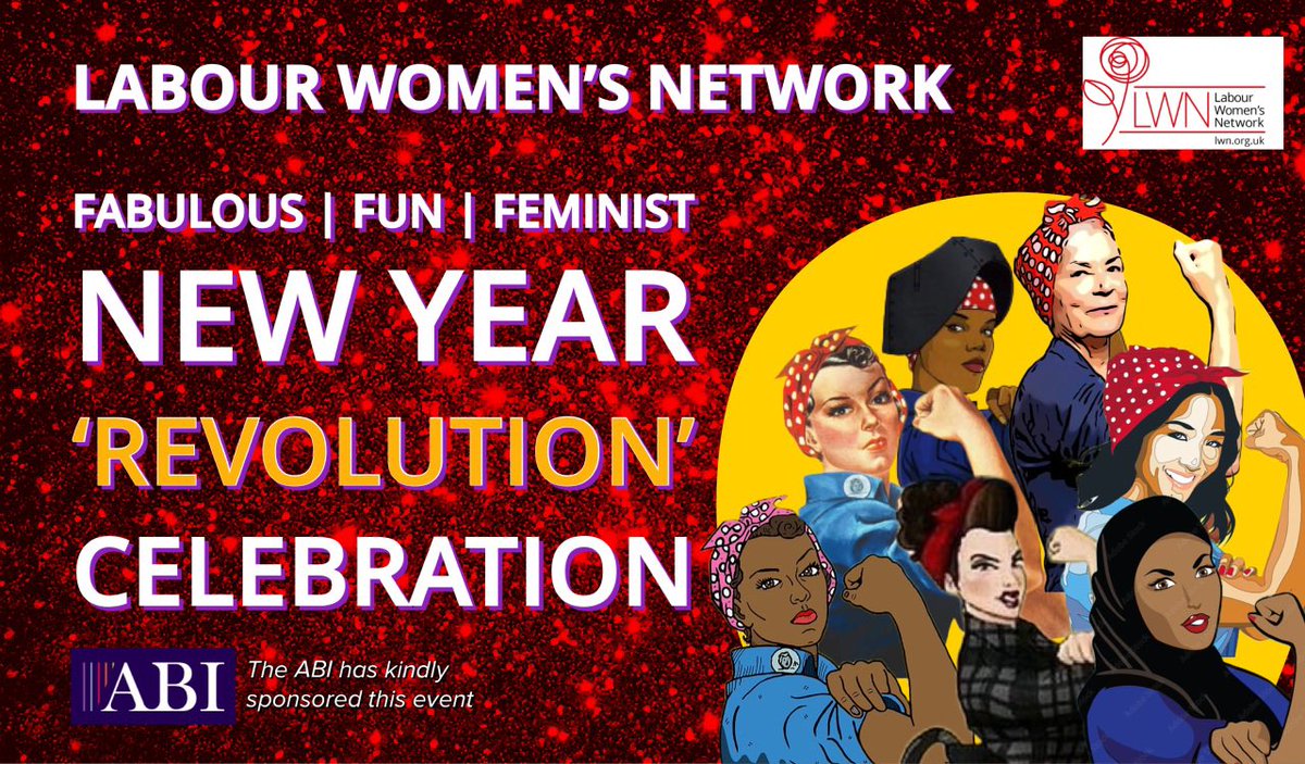 LabourWomensNet's tweet photo. Quick! We’re excited to release a handful of last tickets for our sellout #NYRev reception on Weds! Join @abenaopp @YvetteCooperMP @ThangamMP  and the wildly funny @MargaretPinder at our fabulous, feminist celebration, thanks to @BritishInsurers. Book now: https://t.co/HwPs0H2AJ1 https://t.co/zpxIY1ryEx