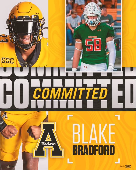 Blake Bradford (@blakebradford58) on Twitter photo COMMITTED. APP NATION HERE I COME AGTG <a href="/lgware/">lance ware</a> <a href="/CoachM_Cummings/">Mike Cummings</a> <a href="/coach_sclark/">Shawn Clark</a> <a href="/AppState_FB/">App State Football</a> <a href="/Recruit_ELHS/">RecruitEastLincoln</a> COMMITTED. APP NATION HERE I COME AGTG <a href="/lgware/">lance ware</a> <a href="/CoachM_Cummings/">Mike Cummings</a> <a href="/coach_sclark/">Shawn Clark</a> <a href="/AppState_FB/">App State Football</a> <a href="/Recruit_ELHS/">RecruitEastLincoln</a>