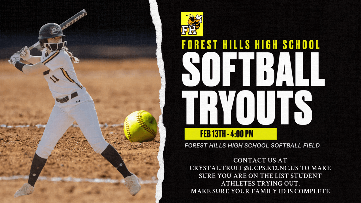 SoftballFHHS's tweet image. Softball Tryouts