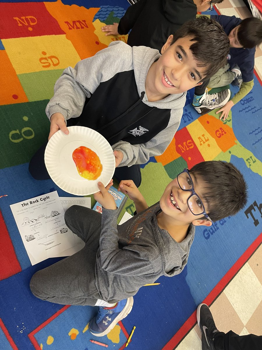 Rock Cycle Experiment! Students used materials to show each stop on the rock cycle. Check out our sediment, sedimentary rocks, metamorphic rocks, and magma! 🪨🔥 #ewlearns <a href="/Stefhoya/">Stefanie granville</a> <a href="/NorthSideEW/">North Side School</a> <a href="/MrsTuckerJ/">Jennifer</a>